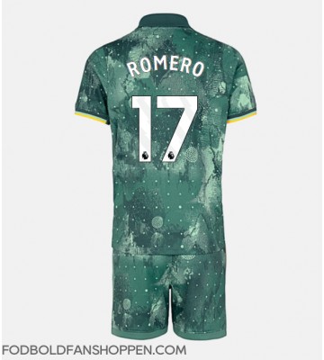 Tottenham Hotspur Cristian Romero #17 Tredjetrøje Børn 2024-25 Kortærmet (+ Korte bukser)